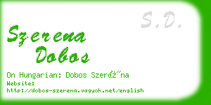 szerena dobos business card